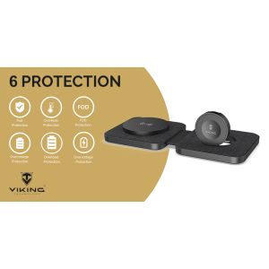 Skladacia wireless nabíjačka Viking WN21 VWN21B