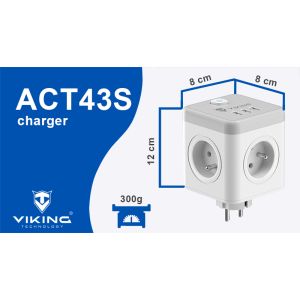 Sieťový adaptér Viking ACT43S VACT43S