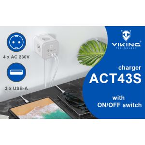 Sieťový adaptér Viking ACT43S VACT43S