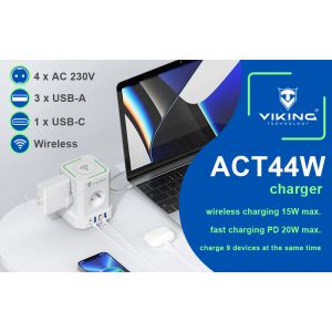 Sieťový adaptér Viking ACT44W VACT44W