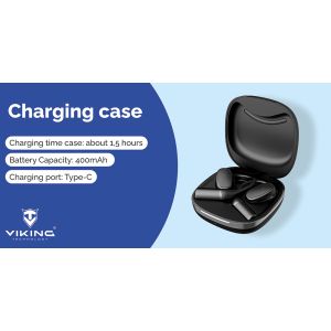 Bezdrôtové Bluetooth slúchadlá Viking V49/BT/Bezdrôt/Čierna VV49