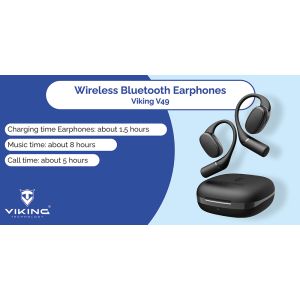 Bezdrôtové Bluetooth slúchadlá Viking V49/BT/Bezdrôt/Čierna VV49