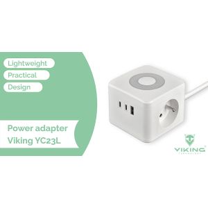 Sieťový adaptér VIKING YC23L, čierna VYC23LB