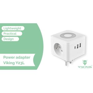 Sieťový adaptér VIKING Y23L, čierna VY23LB