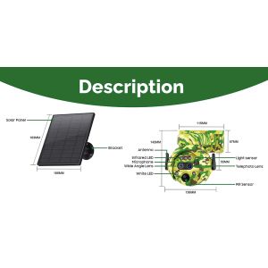 Solárna kamera Viking HDs04 4G sivá VHDS044GD