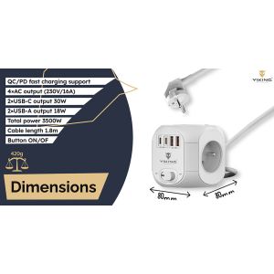 Sieťový adaptér Viking AC CUBE PD30 VACCUBEPD30