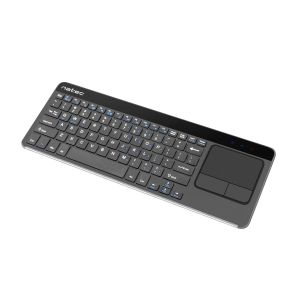Bezdrôtová klávesnica s touch padom pre Smart TV Natec Turbot, hliníkové telo NKL-0968