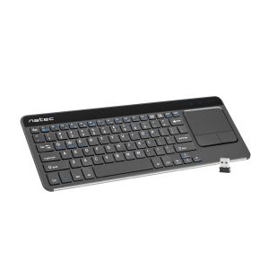 Bezdrôtová klávesnica s touch padom pre Smart TV Natec Turbot, hliníkové telo NKL-0968