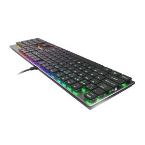 Genesis herná mechanická klávesnica THOR 420/RGB/Content Slim Blue/Drôtová USB/US layout/Sivá NKG-1587