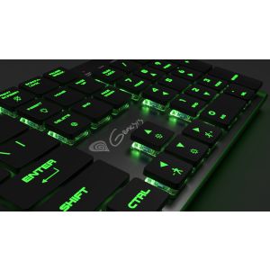Genesis herná mechanická klávesnica THOR 420/RGB/Content Slim Blue/Drôtová USB/US layout/Sivá NKG-1587