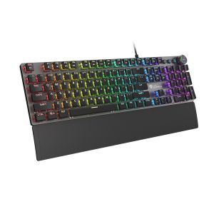 Genesis herná mechanická klávesnica THOR 380/RGB/Outemu Blue/Drôtová USB/US layout/Čierna NKG-1725