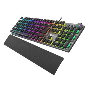 Genesis herná mechanická klávesnica THOR 380/RGB/Outemu Blue/Drôtová USB/US layout/Čierna NKG-1725