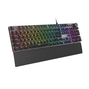 Genesis herná mechanická klávesnica THOR 400/RGB/Kailh Red/Drôtová USB/US layout/Čierna NKG-1723