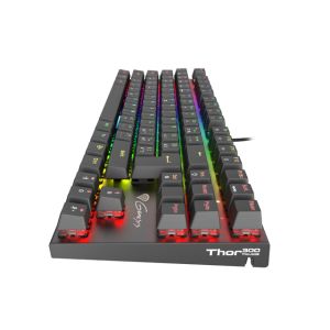 Genesis herná mechanická klávesnica THOR 300/RGB/Outemu Red/Drôtová USB/ CZ- SK layout/Čierna NKG-1819