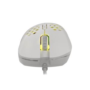 Genesis herná optická myš KRYPTON 555/Herná/Optická/8 000 DPI/Drôtová USB/Biela NMG-1840