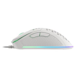 Genesis herná optická myš KRYPTON 555/Herná/Optická/8 000 DPI/Drôtová USB/Biela NMG-1840
