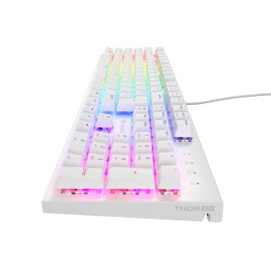 Genesis herná mechanická klávesnica THOR 303/RGB/Outemu Brown/Drôtová USB/US layout/Biela NKG-1861