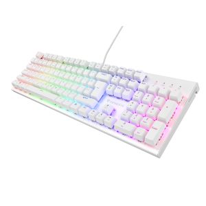 Genesis herná mechanická klávesnica THOR 303/RGB/Outemu Brown/Drôtová USB/US layout/Biela NKG-1861