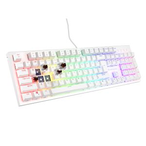 Genesis herná mechanická klávesnica THOR 303/RGB/Outemu Brown/Drôtová USB/US layout/Biela NKG-1861