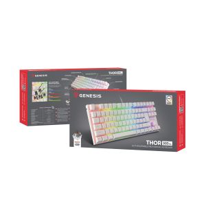 Genesis herná mechanická klávesnicaTHOR 303/RGB/Outemu Brown/Drôtová USB/US layout/Biela NKG-1862