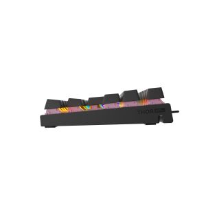Genesis herná mechanická klávesnica THOR 303/TKL/RGB/Outemu Peach Silent/Drôtová USB/US layout/Čierna NKG-1881