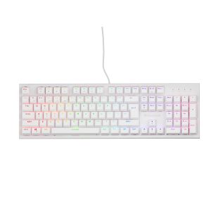 Genesis herná mechanická klávesnica THOR 303/RGB/Outemu Peach Silent/Drôtová USB/US layout/Biela NKG-1879