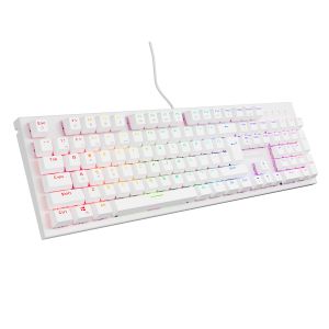 Genesis herná mechanická klávesnica THOR 303/RGB/Outemu Peach Silent/Drôtová USB/US layout/Biela NKG-1879