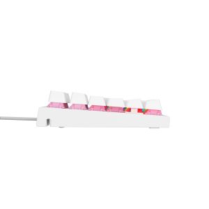 Genesis herná mechanická klávesnica THOR 303/RGB/Outemu Peach Silent/Drôtová USB/US layout/Biela NKG-1879