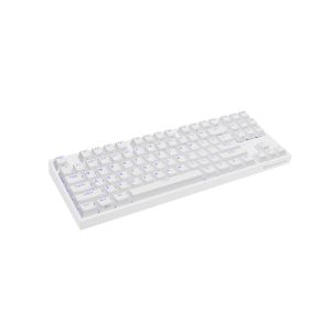 Genesis herná mechanická klávesnica THOR 404/RGB/Gateron Yellow Pro/Drôtová USB/US layout/Biela NKG-2070