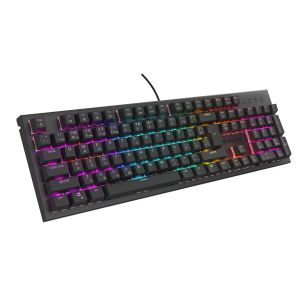 Genesis tichá herná klávesnica THOR 303/RGB/Outemu Peach Silent/Drôtová USB/ CZ- SK layout/Čierna NKG-2180