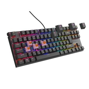 Genesis tichá herná klávesnica THOR 303/TKL/RGB/Outemu Peach/Drôtová USB/ CZ- SK layout/Čierna NKG-1880