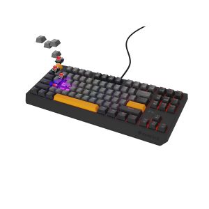 Genesis herná klávesnica THOR 230/TKL/RGB/Outemu Red/Drôtová USB/US layout/Anchor Negative Šedá NKG-2082