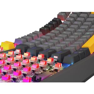 Genesis herná klávesnica THOR 230/TKL/RGB/Outemu Red/Drôtová USB/US layout/Anchor Negative Šedá NKG-2082