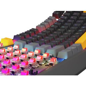 Genesis herná klávesnica THOR 230/TKL/RGB/Outemu Red/Drôtová USB/US layout/Anchor Positive Šedá NKG-2081