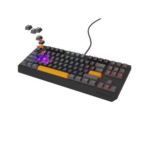 Genesis herná klávesnica THOR 230/TKL/RGB/Outemu Red/Drôtová USB/US layout/Anchor Positive Šedá NKG-2081