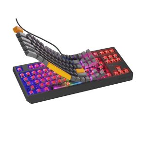 Genesis herná klávesnica THOR 230/TKL/RGB/Outemu Red/Drôtová USB/US layout/Anchor Positive Šedá NKG-2081
