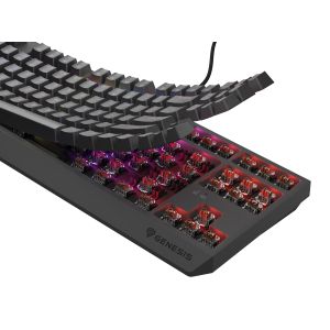 Genesis herná klávesnica THOR 230/TKL/RGB/Outemu Brown/Drôtová USB/US layout/Čierna NKG-2079