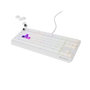 Genesis herná klávesnica THOR 230/TKL/RGB/Outemu Brown/Drôtová USB/US layout/Biela NKG-2080