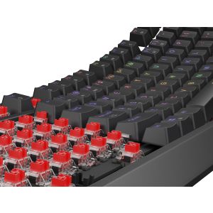 Genesis herná klávesnica THOR 230/TKL/RGB/Outemu Red/Drôtová USB/US layout/Čierna NKG-2077