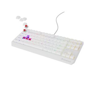 Genesis herná klávesnica THOR 230/TKL/RGB/Outemu Red/Drôtová USB/US layout/Biela NKG-2078