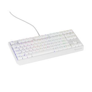 Genesis herná klávesnica THOR 230/TKL/RGB/Outemu Red/Drôtová USB/US layout/Biela NKG-2078
