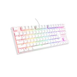 Genesis tichá herná klávesnica THOR 303/TKL/RGB/Outemu Peach Silent/Drôtová USB/US layout/Biela NKG-2063