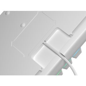 Genesis tichá herná klávesnica THOR 303/TKL/RGB/Outemu Peach Silent/Drôtová USB/US layout/Biela NKG-2063