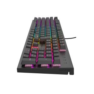 GENESIS mechanická herná klávesnica THOR 303/RGB/Outemu Peach Silent/Drôtová USB/US layout/Čierna NKG-2167