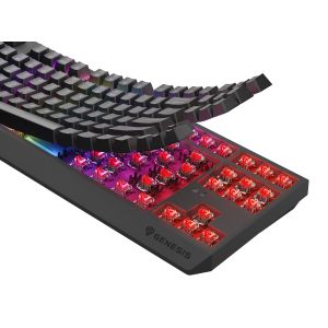GENESIS herná klávesnica THOR 230/TKL/RGB/Outemu Red/Bezdrôtová USB + Bluetooth/US layout/Čierna NKG-2106