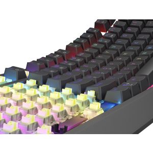 GENESIS herná klávesnica THOR 230/TKL/RGB/Outemu Silent Lemon/Bezdrôtová USB + Bluetooth/US layout/Č NKG-2108