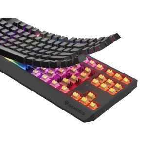 GENESIS herná klávesnica THOR 230/TKL/RGB/Outemu Silent Lemon/Bezdrôtová USB + Bluetooth/US layout/Č NKG-2108