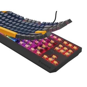 GENESIS herná klávesnica THOR 230/TKL/RGB/Outemu Panda/Drôtová USB/US layout/Naval Blue Positive NKG-2163