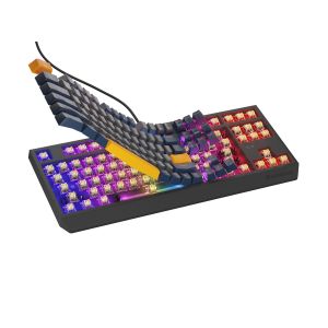 GENESIS herná klávesnica THOR 230/TKL/RGB/Outemu Panda/Drôtová USB/US layout/Naval Blue Negative NKG-2164