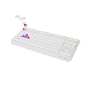 GENESIS herná klávesnica THOR 230/TKL/RGB/Outemu Red/Bezdrôtová USB + Bluetooth/US layout/Biela NKG-2165